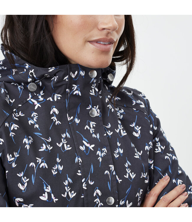 Joules Shoreside Print waterproof A-line coat