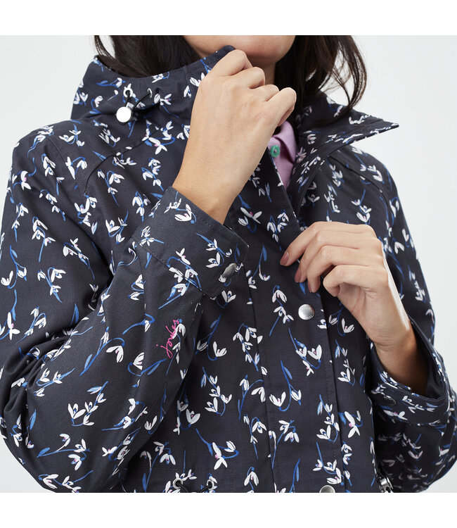 Joules Shoreside Print waterproof A-line coat