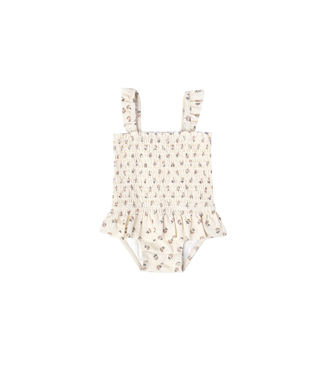 Quincy Mae Smocked one-piece swimsuit -daisy