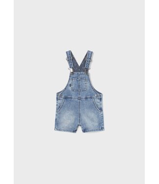 Mayoral Sustainable cotton denim short dungarees baby