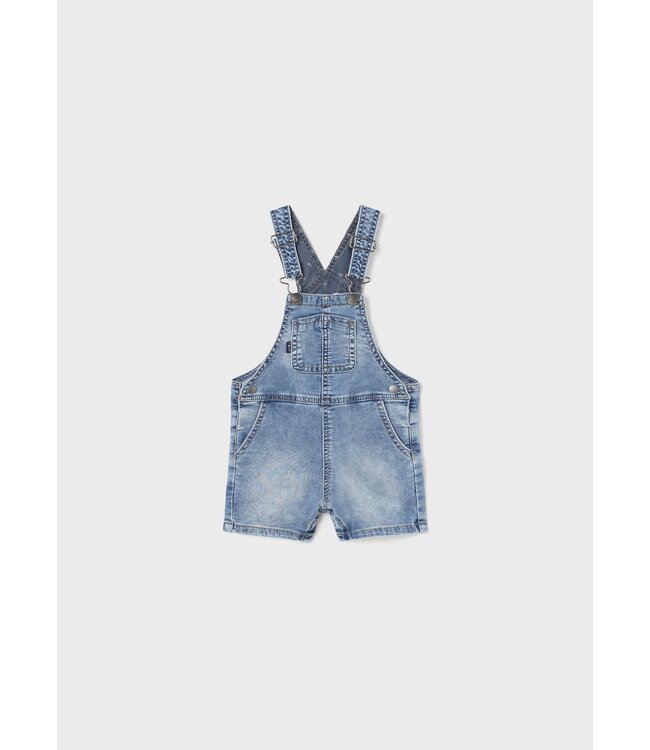 Mayoral Sustainable cotton denim short dungarees baby