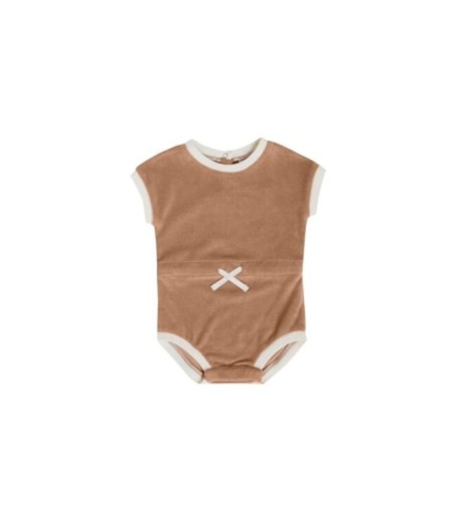 Quincy Mae Retro Romper -Clay