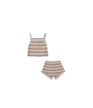 Quincy Mae Evie tank and shortie set -Summer stripe