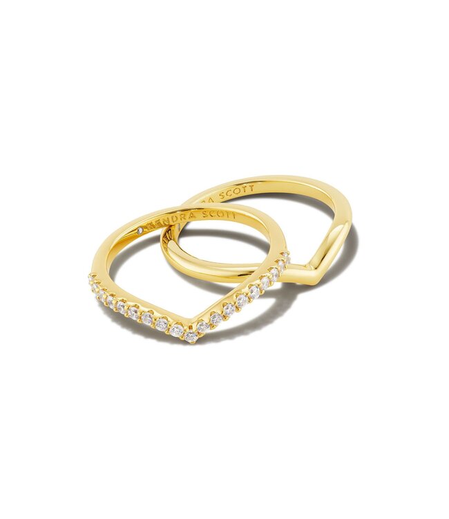 Kendra Scott Wishbone Crystal ring set