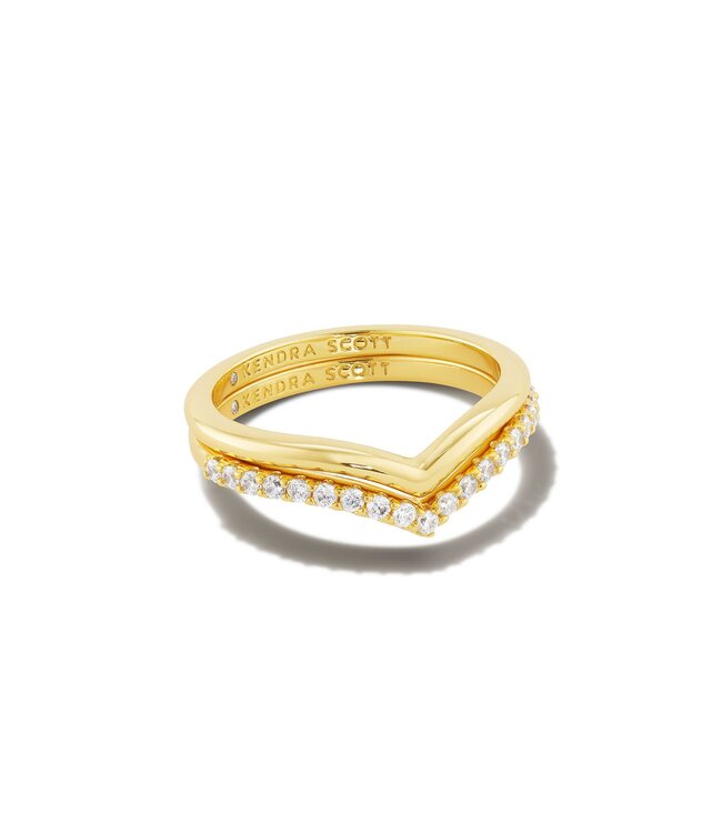 Kendra Scott Wishbone Crystal ring set