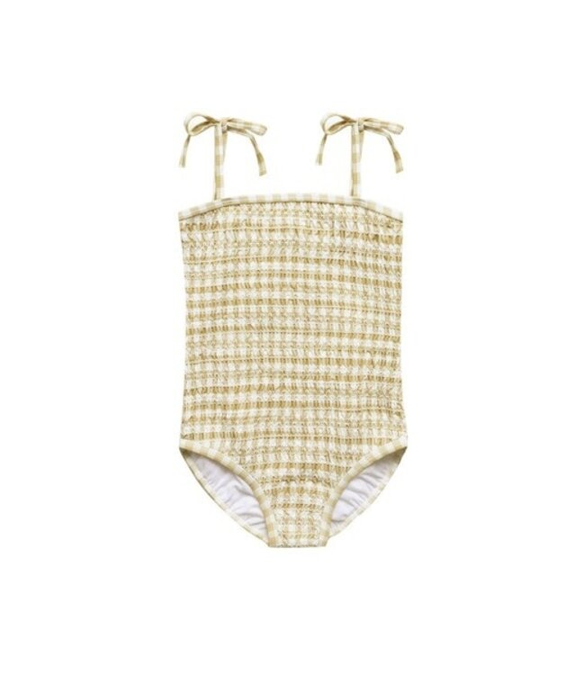 Rylee + Cru Smocked one piece swimsuit