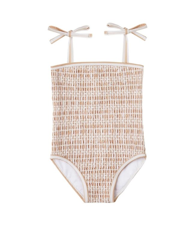 Rylee + Cru Smocked one piece swimsuit