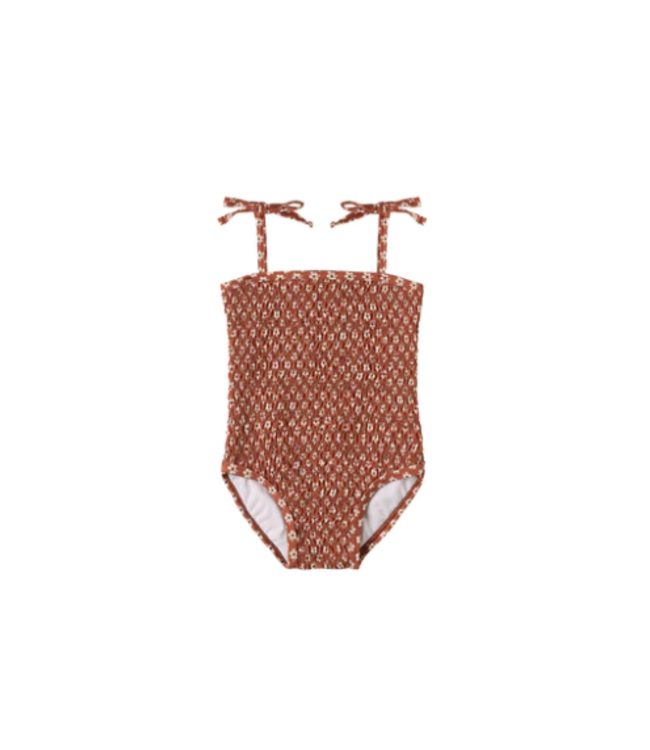 Rylee + Cru Smocked one piece swimsuit