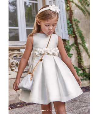 Abel & Lula Abel & Lula White Mikado Dress -size 4