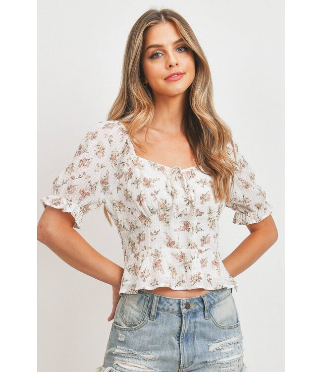 Paper Crane Tie front crinkle top