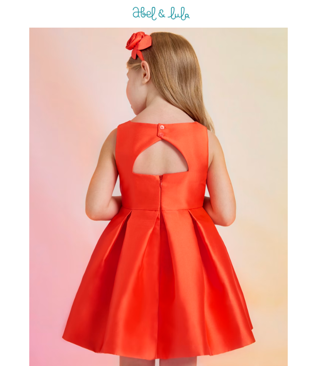 Abel & Lula Mikado dress with original front bow for girl