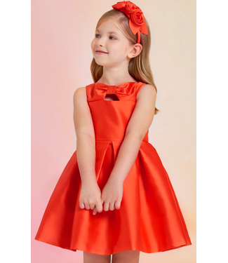 Abel & Lula Mikado dress with original front bow for girl