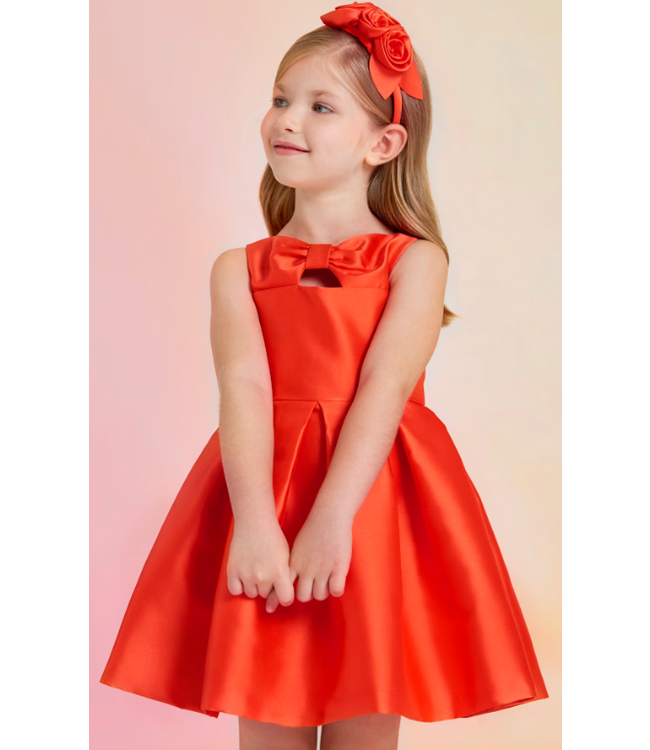 Abel & Lula Mikado dress with original front bow for girl