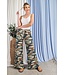 Camo print wide leg pants