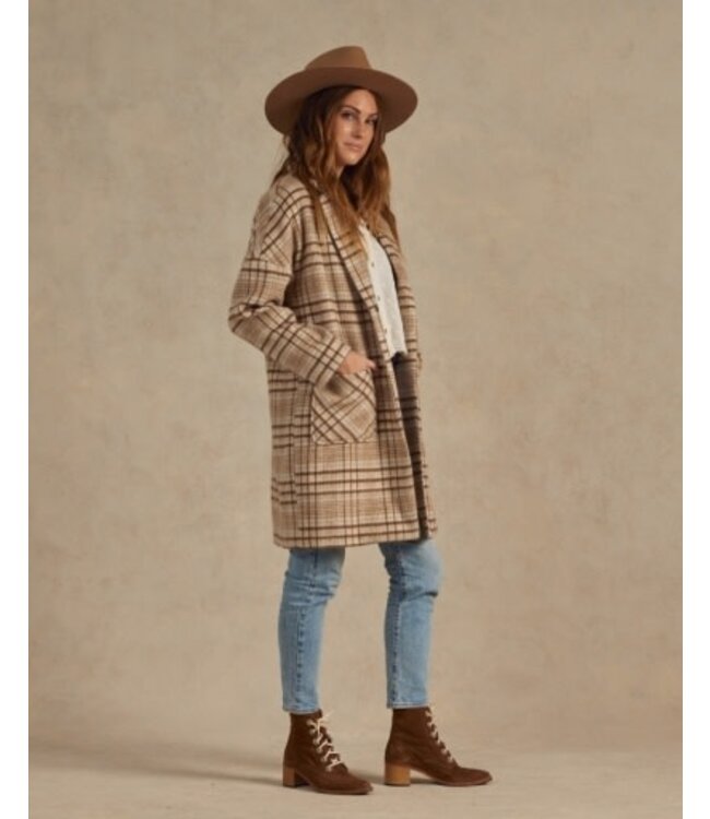 Rylee + Cru Longline coat || Rustic plaid