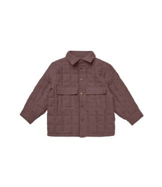 Rylee + Cru Padded over shirt || Plum