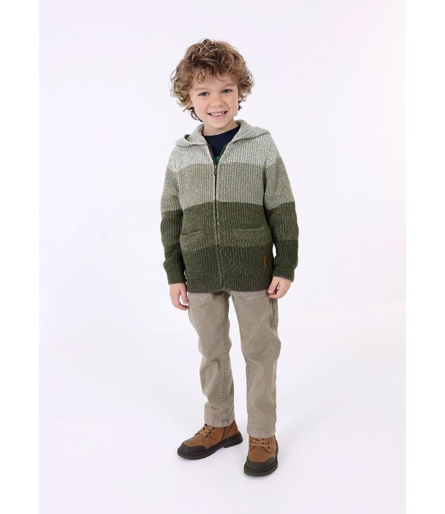 Mayoral Knit color block hooded sweater