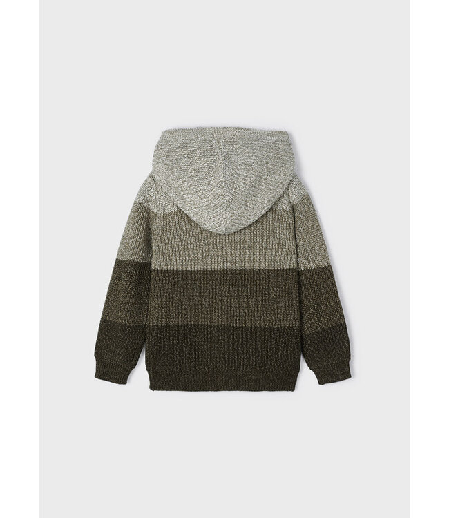 Mayoral Knit color block hooded sweater