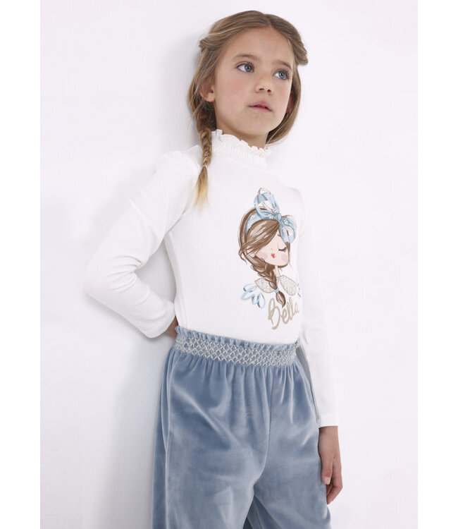 Mayoral Mock neck viscose shirt