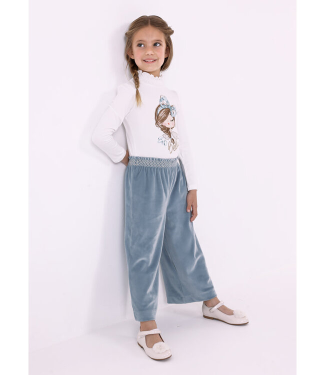 Mayoral Mock neck viscose shirt