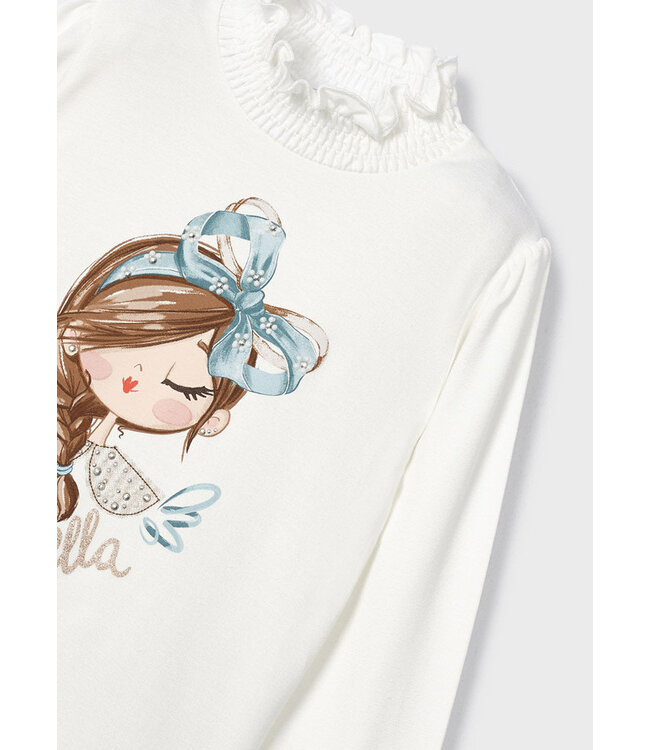 Mayoral Mock neck viscose shirt