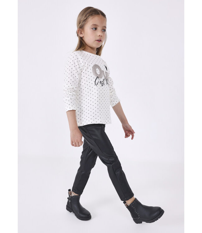 Mayoral Synthetic leather leggings