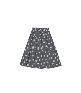 Rylee + Cru Tiered midi skirt -Dotty