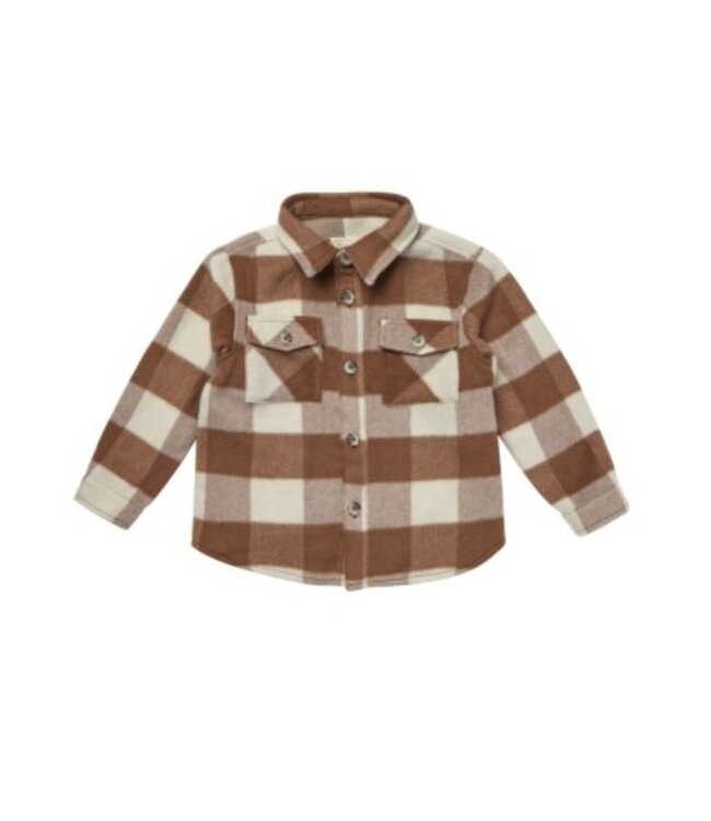 Rylee + Cru Plaid Shacket Cedar Plaid