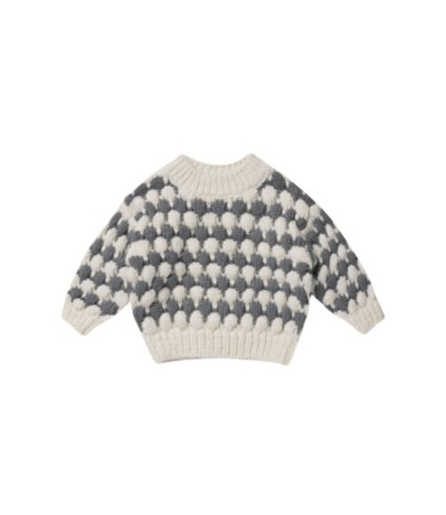 Rylee + Cru Relaxed knit sweater slate stripe