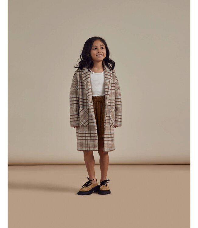 Rylee + Cru Longline coat || Rustic plaid