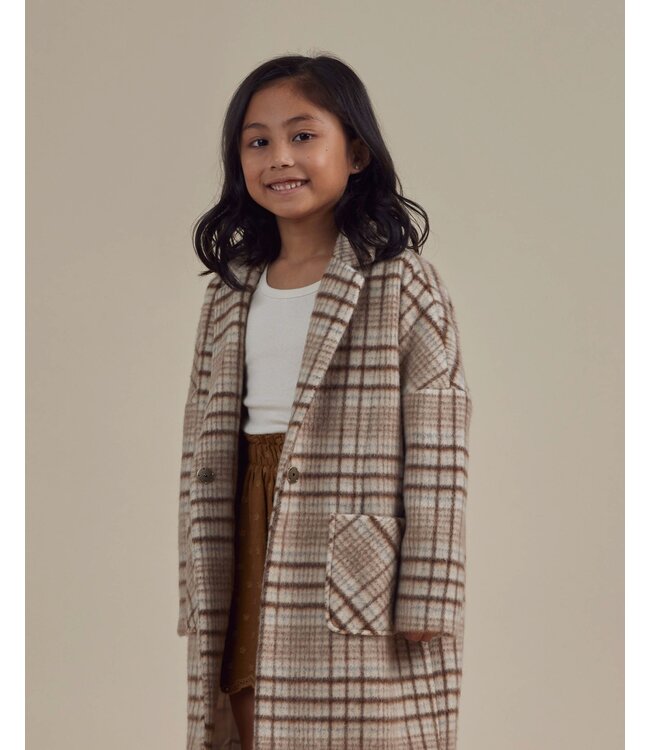 Rylee + Cru Longline coat || Rustic plaid