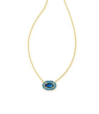 Kendra Scott Elisa crystal frame short pendant necklace