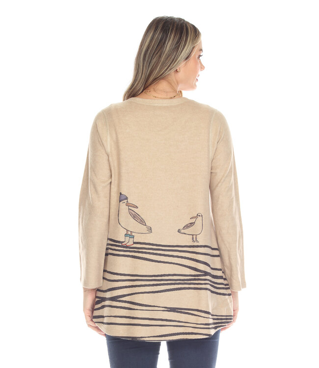 Inoah Brushed long sleeve Aline pullover
