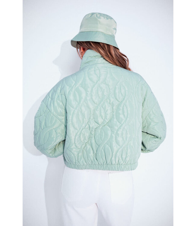 Quilted crop jacket