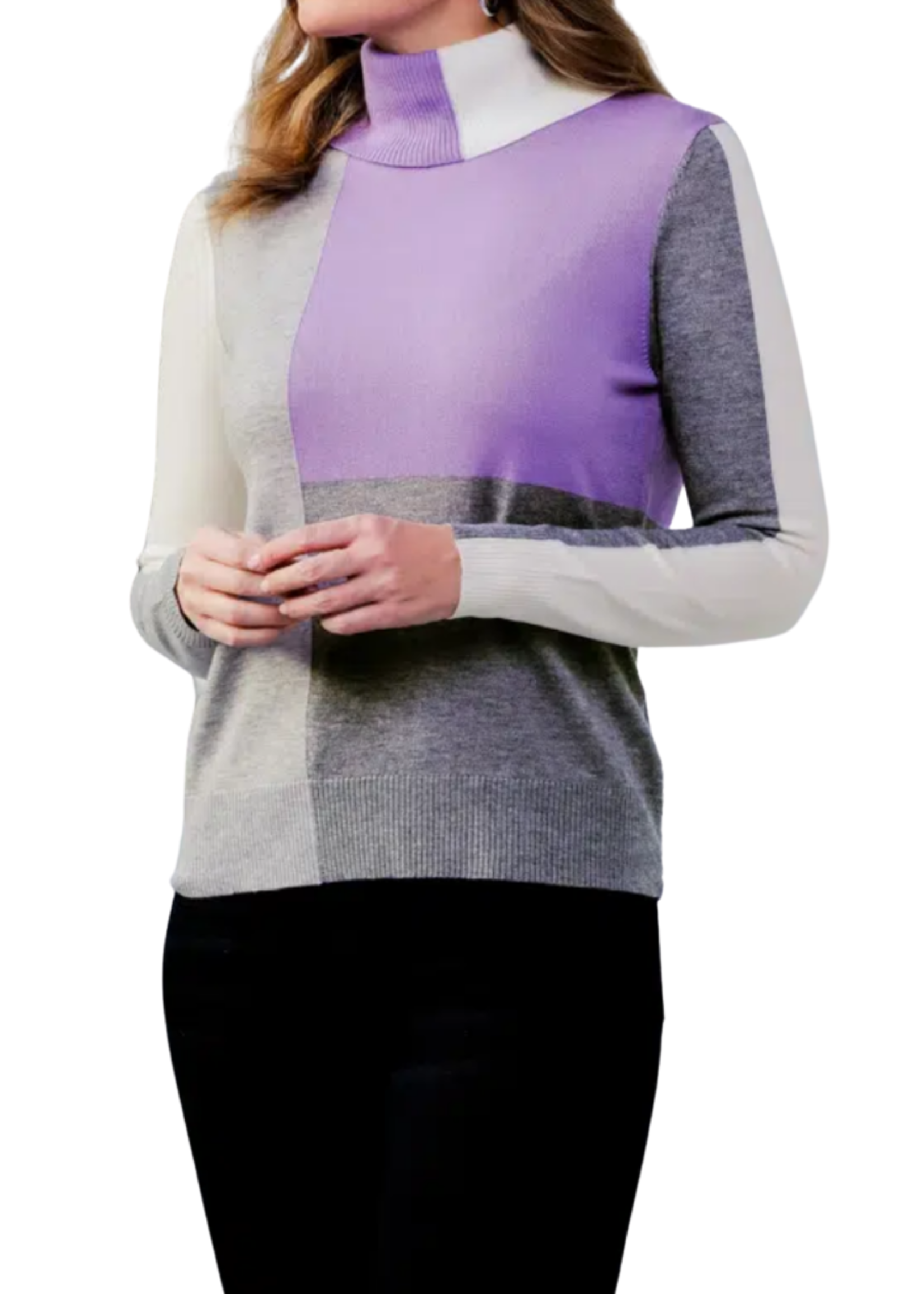 Alison Sheri Cowl Nk Colour Sweater