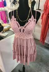 Zenana Crochet Lace Cami Dress