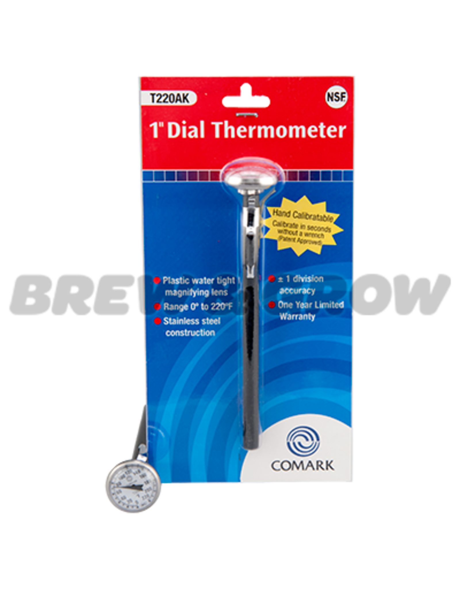 Enviro-Safe Pocket Glass Thermometer 0 to 220F