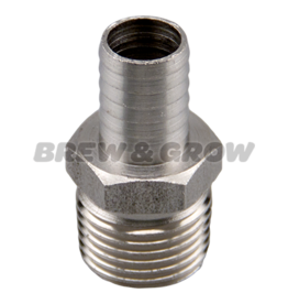 Stainless Steel 1/2" Barb X 1/2" MPT