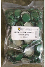 Caps - Beer Green Crown Oxy Barrier (144/Bag)