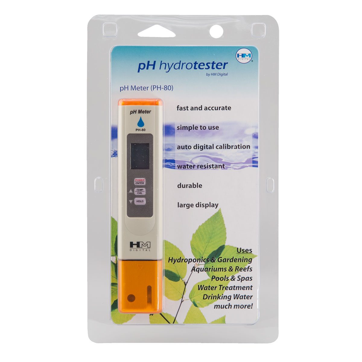 Meter HM Digital PH HydroTester (PH80) Brew & Grow Hydroponics and