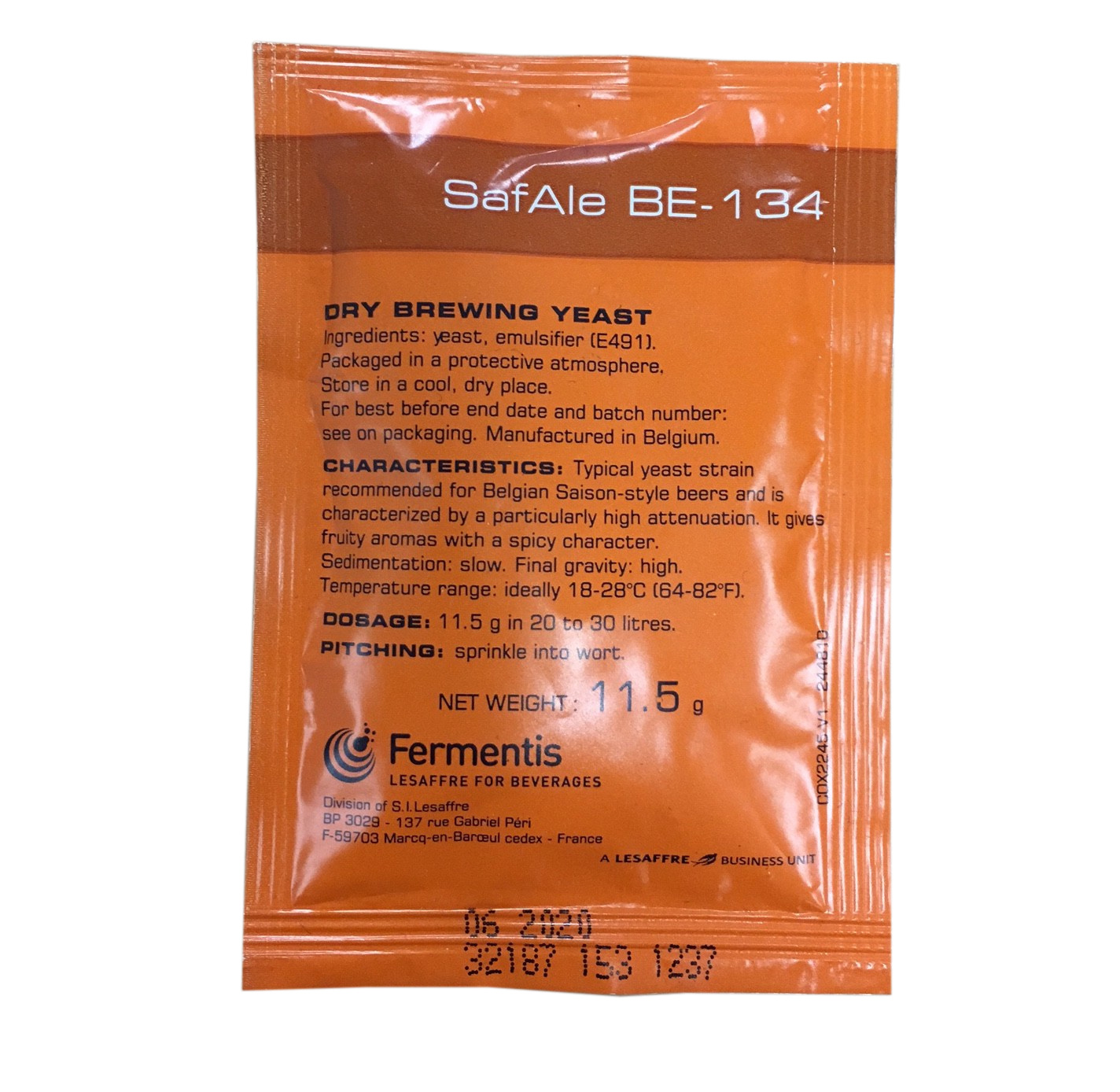 Safale BE134 Dry Ale Yeast Brew & Grow Hydroponic and Homebrewing