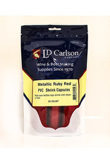 Shrink Capsule Metallic Solid Ruby Red Bag/30