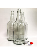 Bottle Clear Flip-Top 1 L (12/cs)