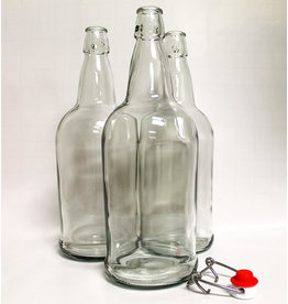 Bottle Flip-Top 1 L CLEAR (12/cs)