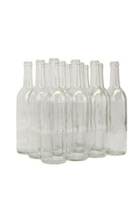 Wine Bottle 750mL Clear Bordeaux Flat Bottom CS/12