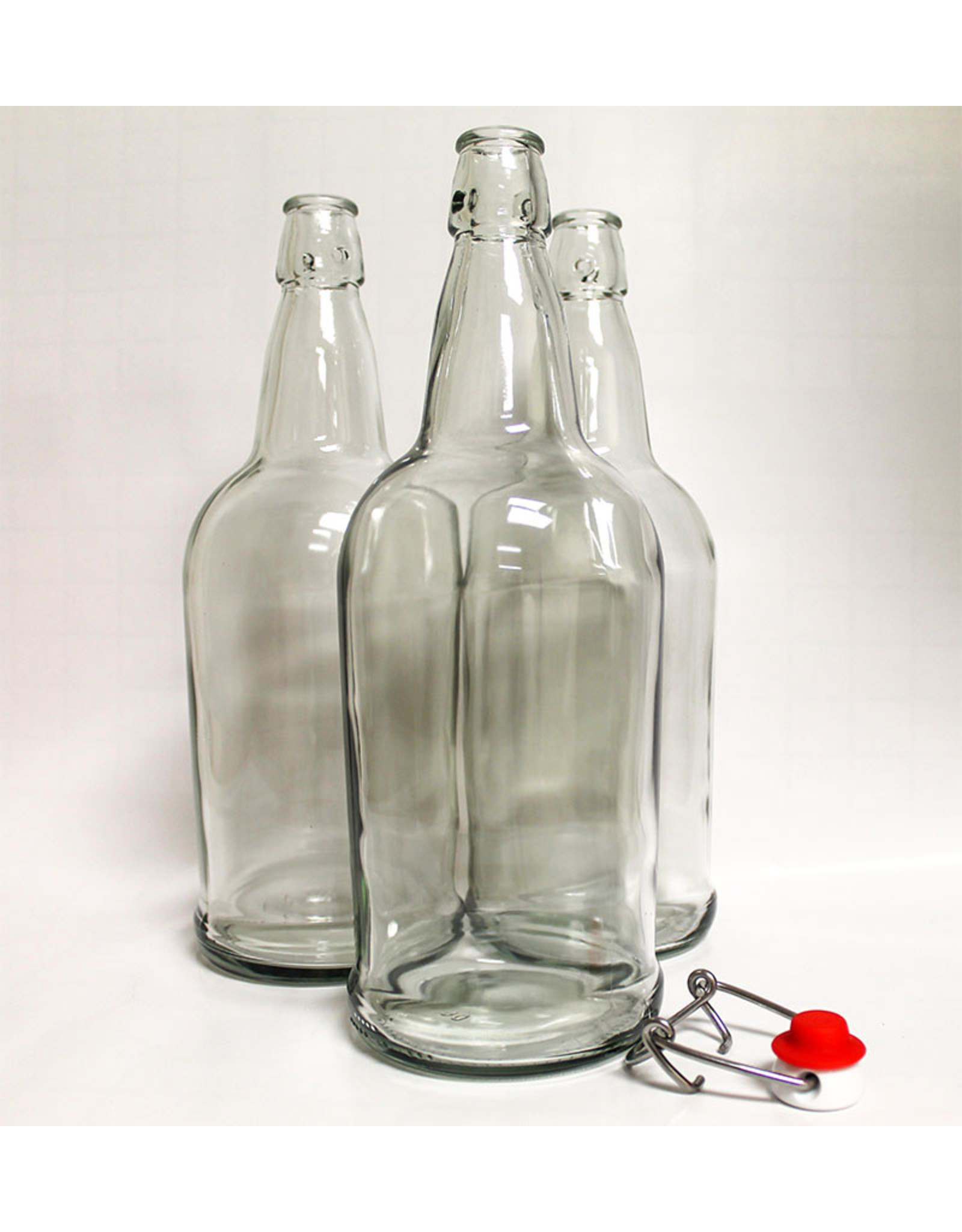 Bottle Flip-Top 1 L CLEAR (12/cs)