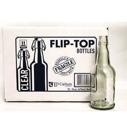 Bottle Flip-Top 16 oz CLEAR (12/cs)