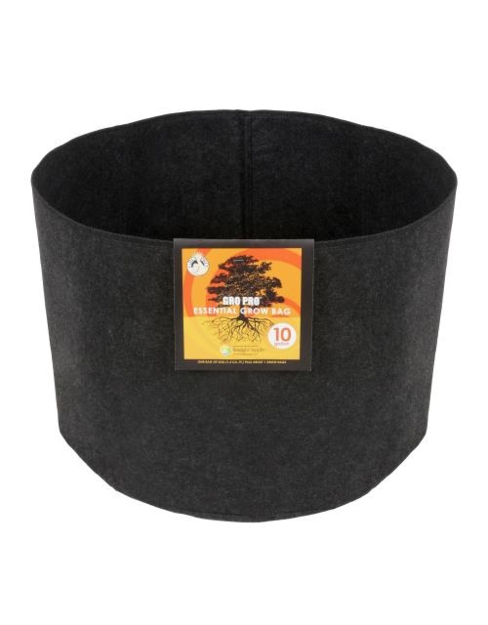 Gro Pro Gro Pro Essential Round Fabric Pot - Black 10 Gallon