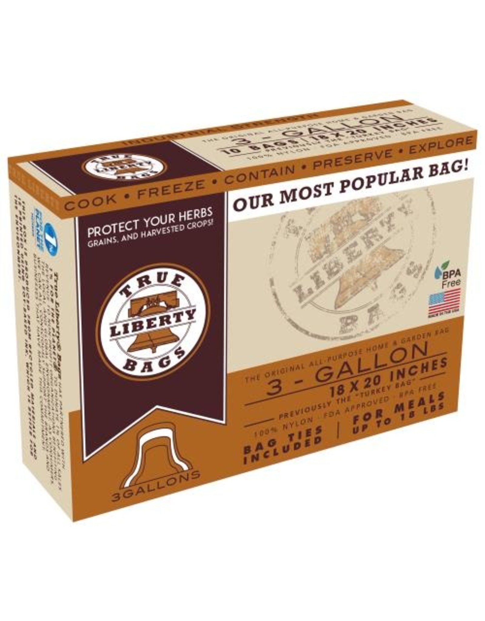 True Liberty Bags True Liberty 3 Gallon Bags 18 in x 20 in (25/pack)