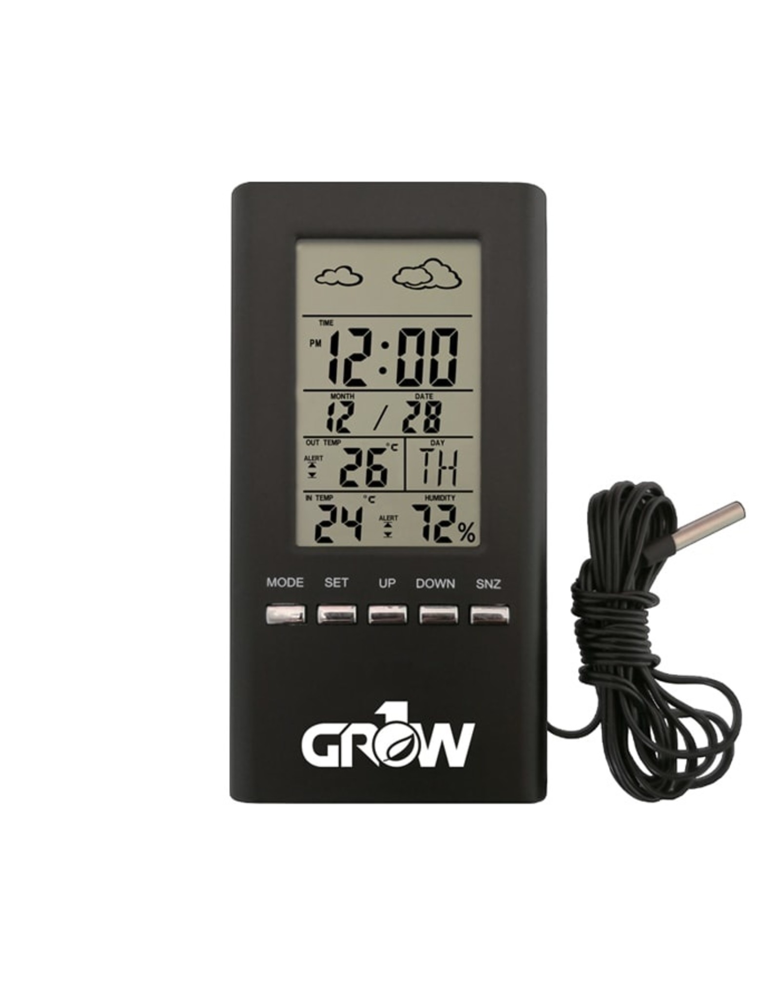 GROW1 GROW1 Wireless Indoor & Outdoor Temperature And Humidity Hygrometer w/ Probe